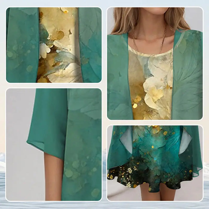 Women's lightweight polyester 2-piece summer dress set with a breezy, relaxed fit, perfect for warm weather.