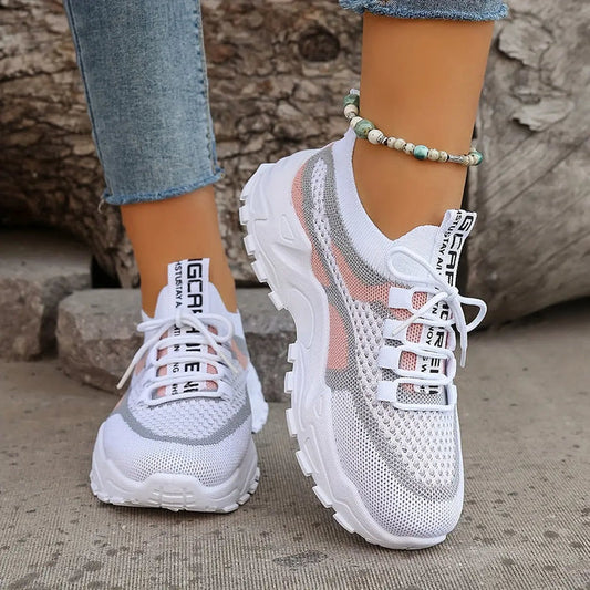 Women's lightweight breathable orthopedic sneakers by LondonLaneStore, stylish walking shoes with comfortable, breathable design.
