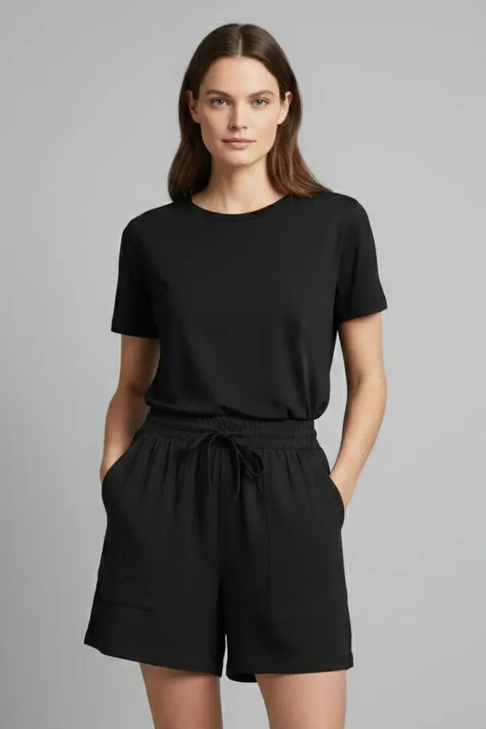 Lightweight women's casual drawstring shorts with a relaxed fit, ideal for summer, by LondonLaneStore.