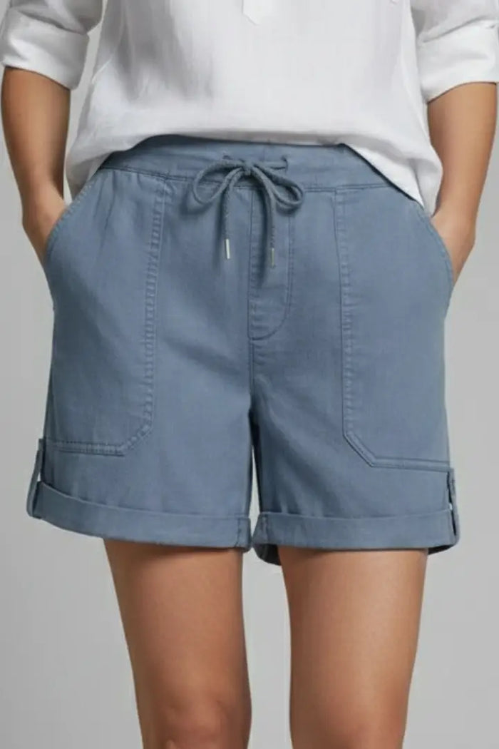 Lightweight women's casual pocket shorts in relaxed fit, perfect for summer, from LondonLaneStore.