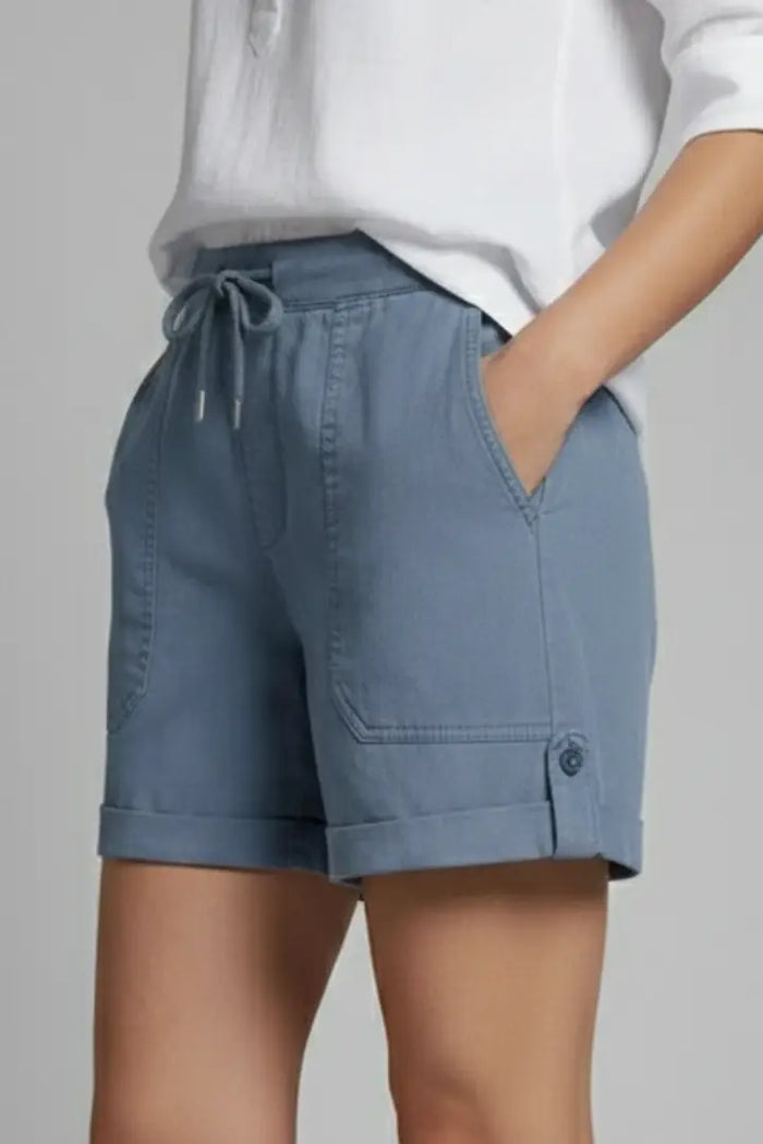 Lightweight women's casual pocket shorts in relaxed fit, perfect for summer, by LondonLaneStore.