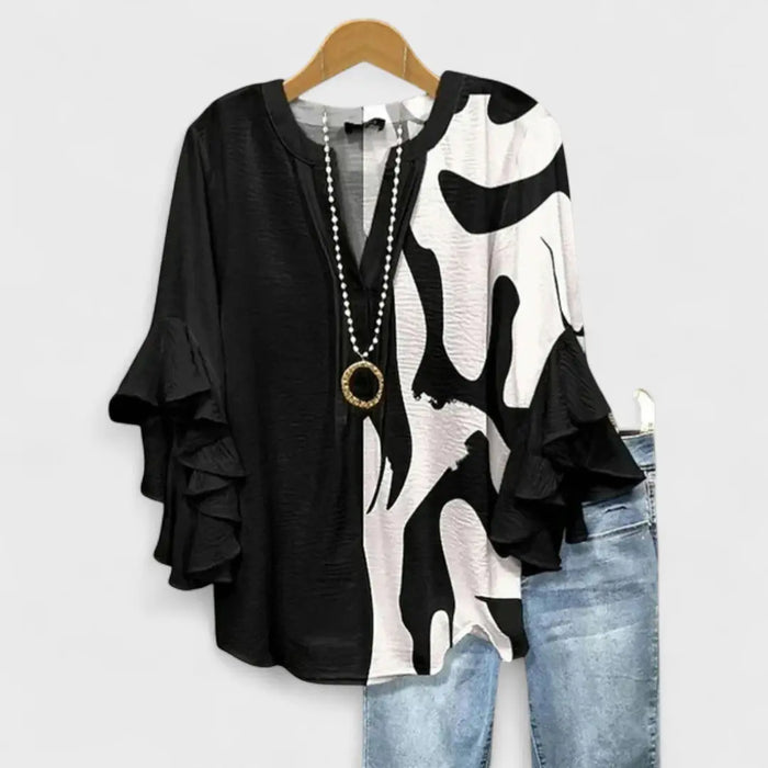 Women's lightweight cotton blouse with long sleeves, airy summer top from LondonLaneStore, casual and breathable for warm weather.