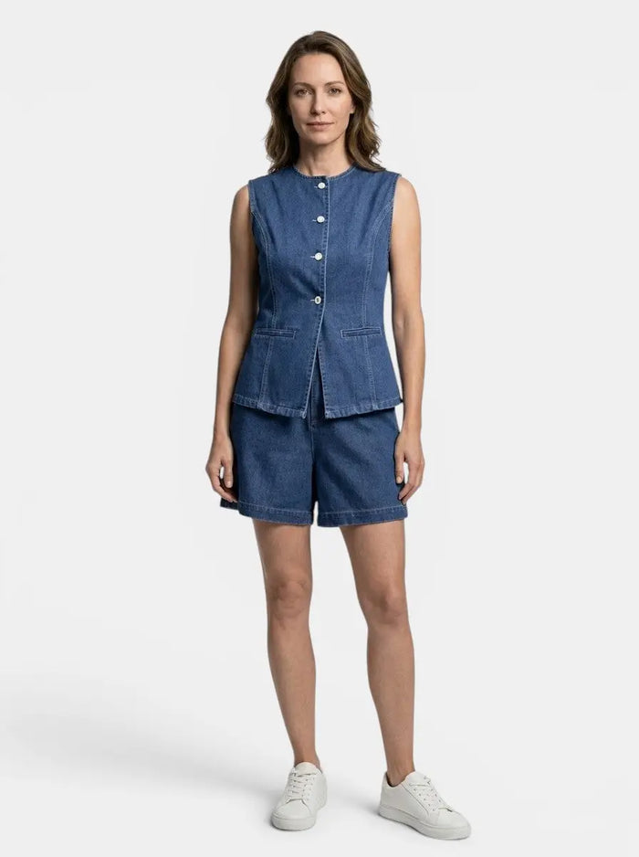 Women's lightweight cotton co-ord set by LondonLaneStore, relaxed fit summer outfit with matching top and pants.