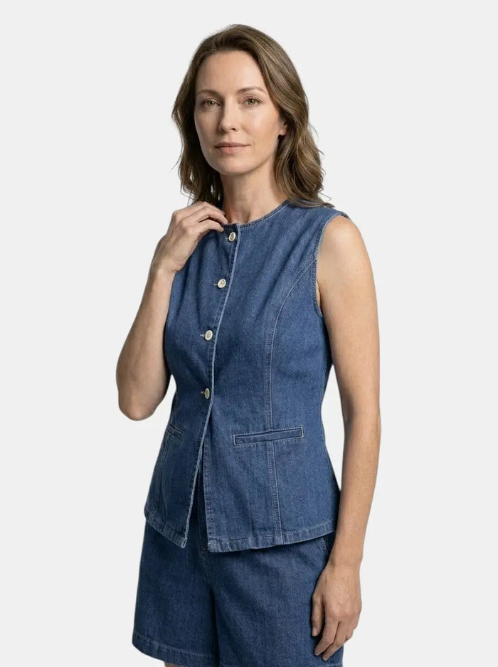 Women's lightweight cotton co-ord set with relaxed fit, perfect for summer, featuring a matching top and pants from LondonLaneStore.