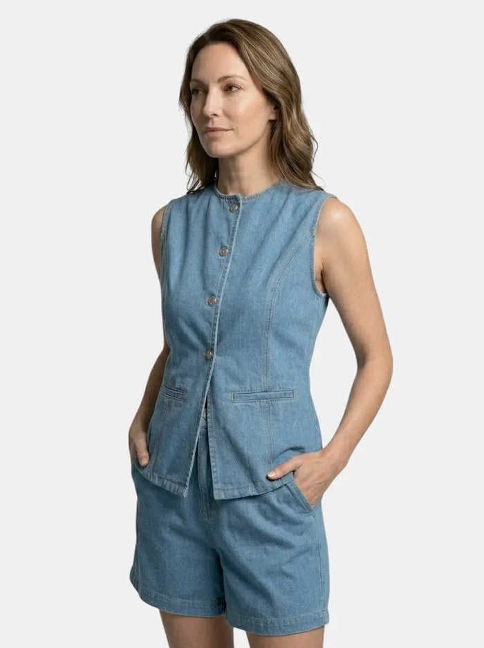 Women’s lightweight cotton co-ord set by LondonLaneStore, relaxed fit summer outfit with matching top and pants in soft fabric.