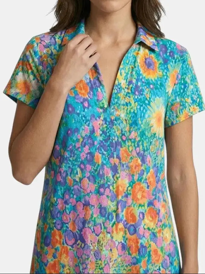 Women's lightweight cotton maxi dress featuring a bohemian summer style, flowing fabric and relaxed fit in an elegant design.