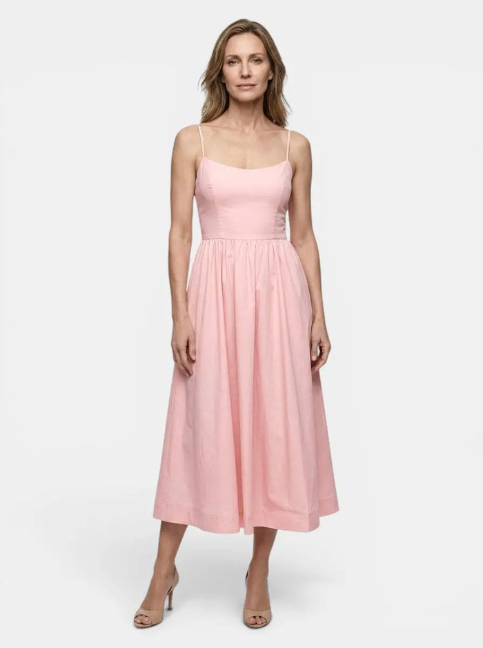 Elegant women's sleeveless cotton maxi dress from LondonLaneStore, perfect for summer formal occasions.