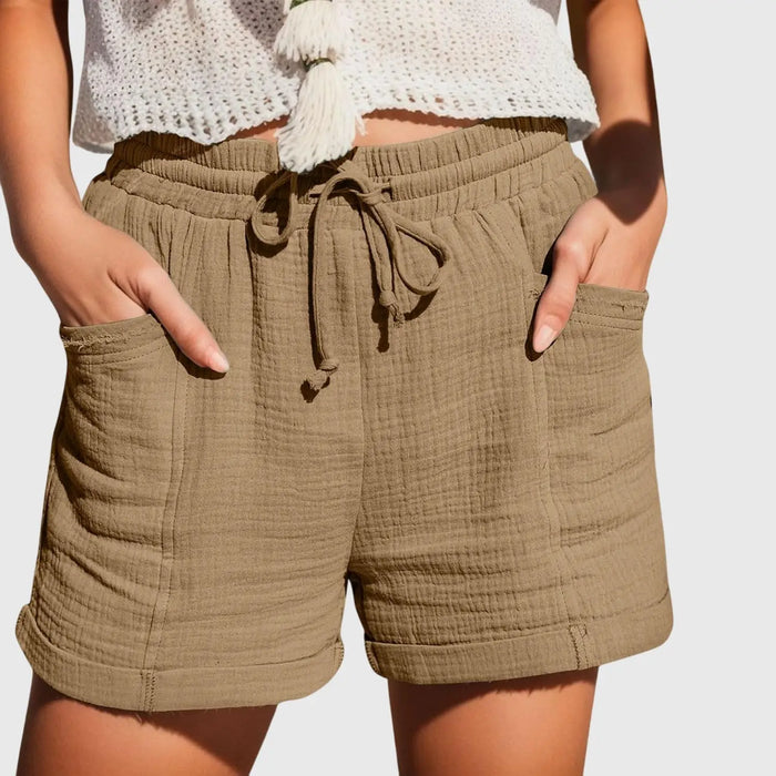 Lightweight women's wide-leg shorts by LondonLaneStore, featuring a breezy summer style with comfortable fabric.