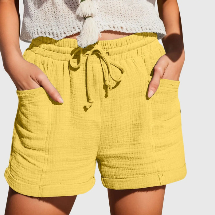 Lightweight women's wide-leg shorts by LondonLaneStore, made from breezy fabric, perfect for comfortable summer wear.