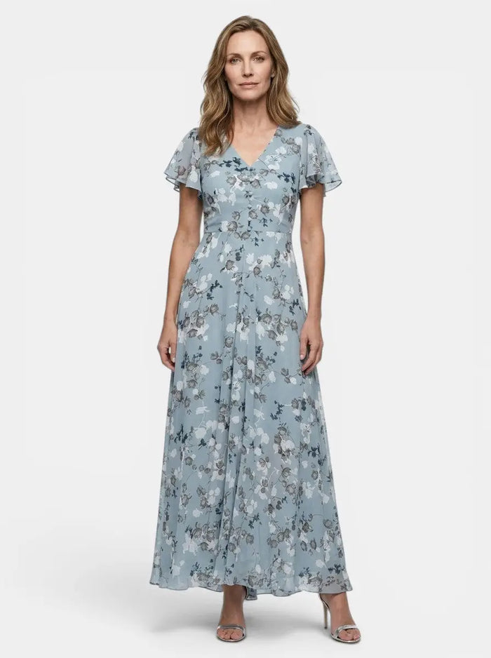 Women's lightweight floral maxi dress from LondonLaneStore featuring a flowing summer style and elegant floral print.