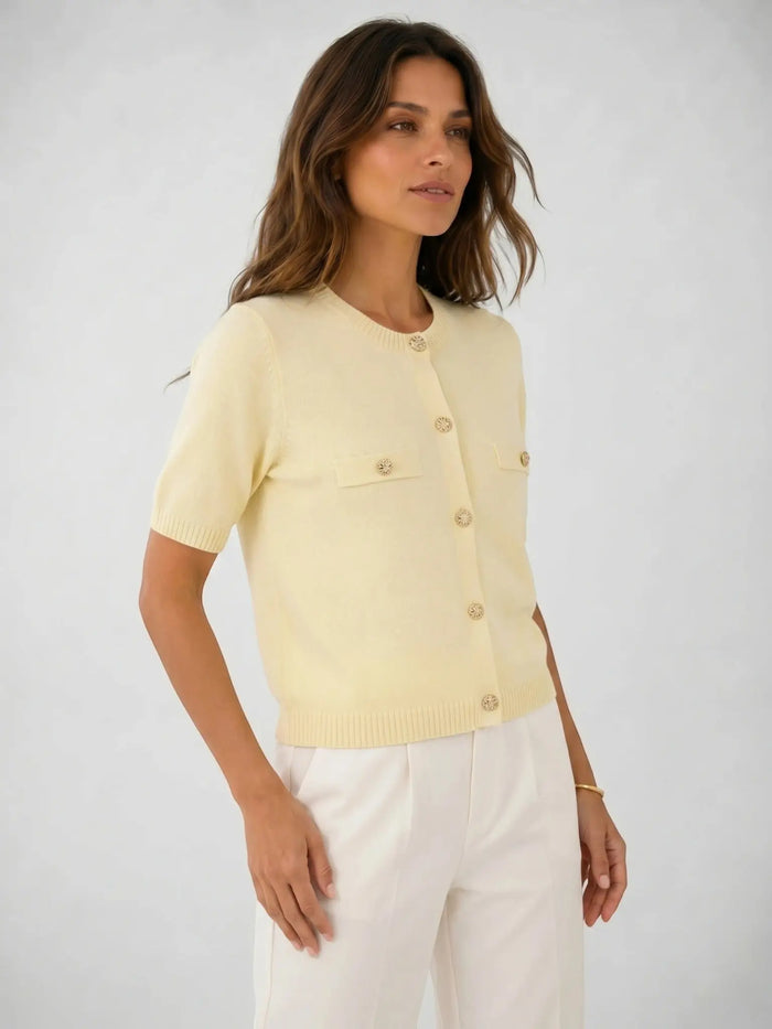 Women's Lightweight Knit Cardigan | Chic Summer Layering Piece with Pocket Details LondonLaneStore