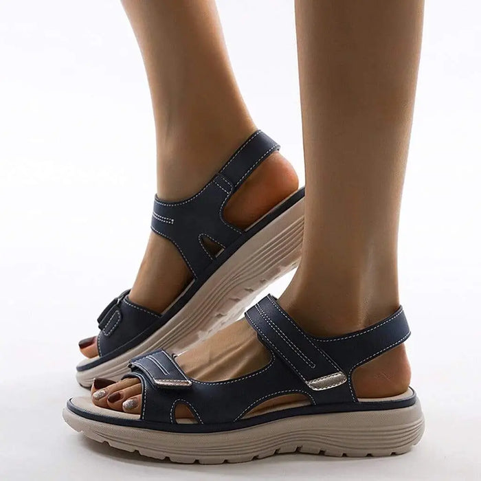 Women's orthopedic lightweight open toe sandals with double straps, comfortable summer footwear by LondonLaneStore.