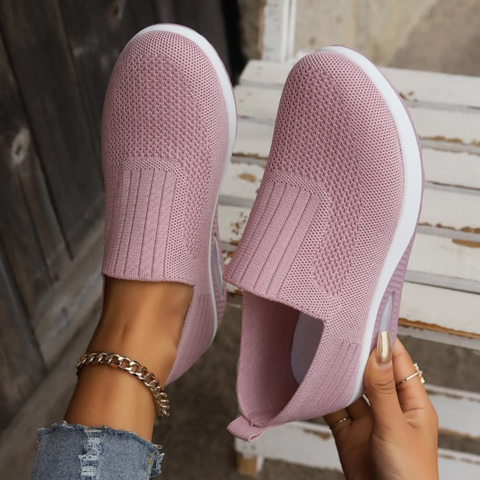 Women's lightweight slip-on sneakers by LondonLaneStore, featuring orthopedic design and comfortable everyday walking shoes.