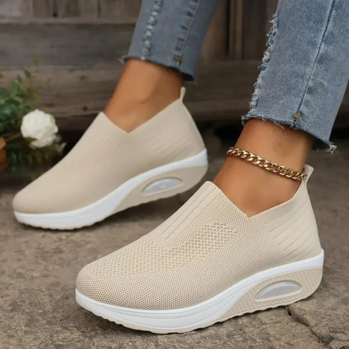 Women's lightweight slip-on sneakers by LondonLaneStore, featuring orthopedic design and comfortable casual footwear for everyday walking.