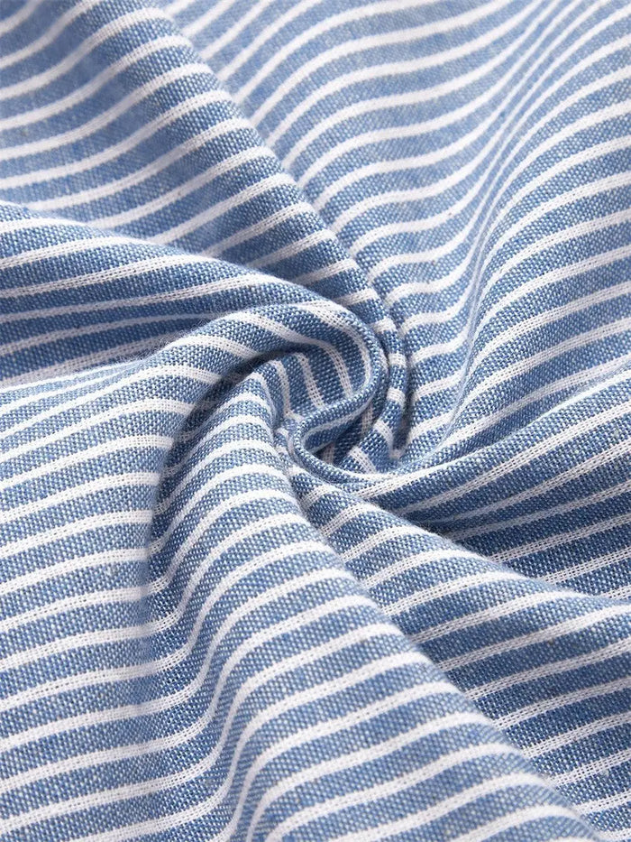 Women’s lightweight striped midi dress by LondonLaneStore, featuring a comfortable summer design with elegant, flowing fabric.