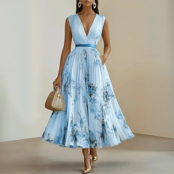 Women’s lightweight viscose maxi dress by LondonLaneStore, flowing and breezy for summer style, shown on a model.