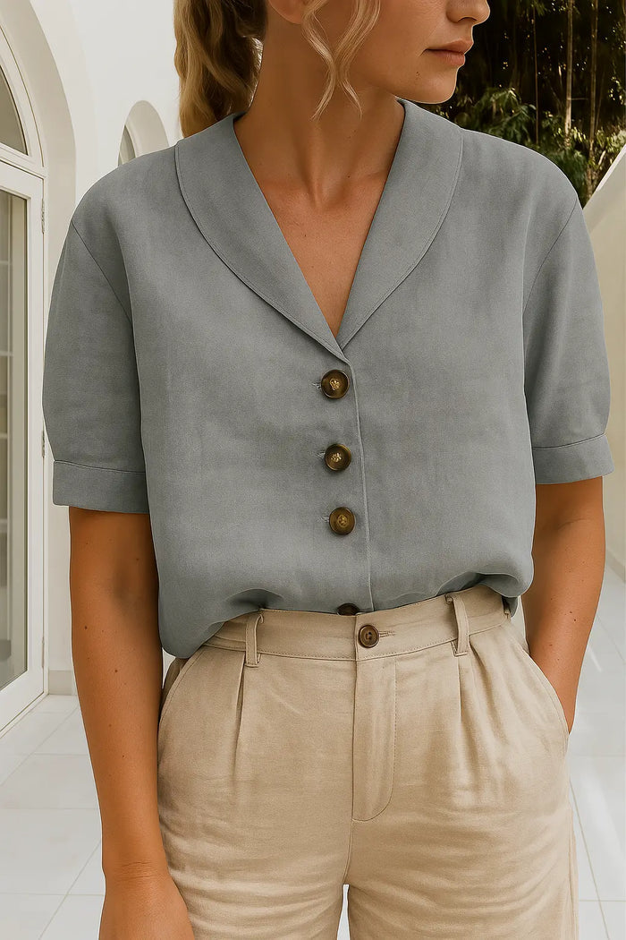 Women’s lightweight white wrap blouse with long sleeves, elegant summer top, stylish women's blouse by LondonLaneStore.