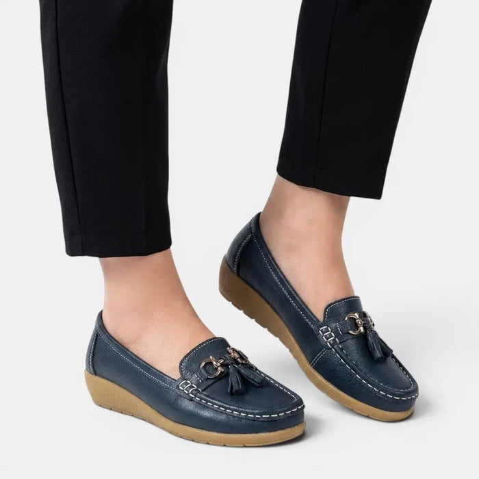 Women's orthopedic casual shoes by LondonLaneStore featuring stylish, comfortable flat sneakers with synthetic material.