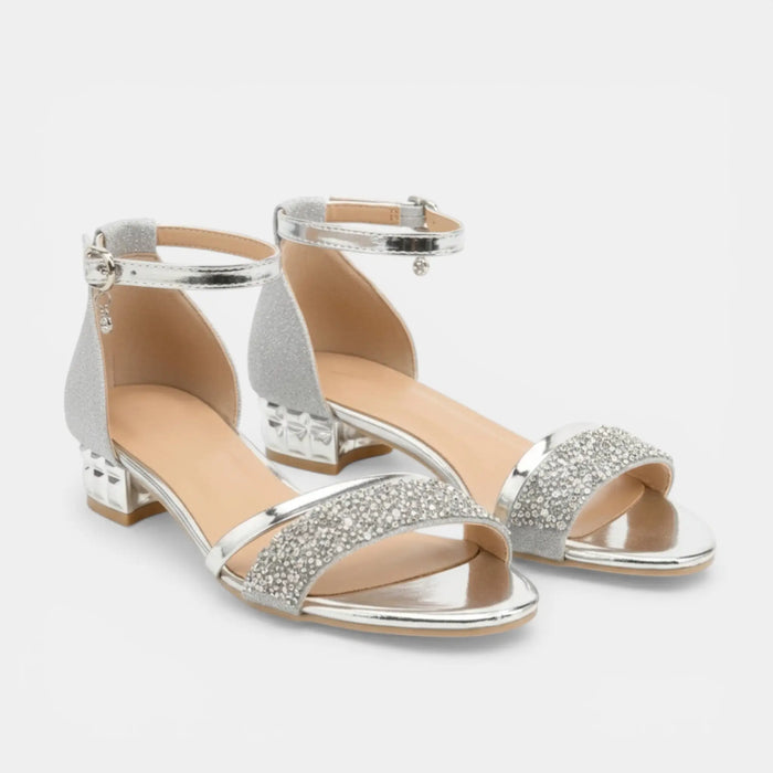 Women's PU leather open toe sandals with ankle strap and block heels, stylish and comfortable footwear from LondonLaneStore.