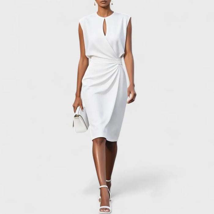 Women's refined fabric midi dress by LondonLaneStore, featuring an elegant, graceful design perfect for cocktail occasions.