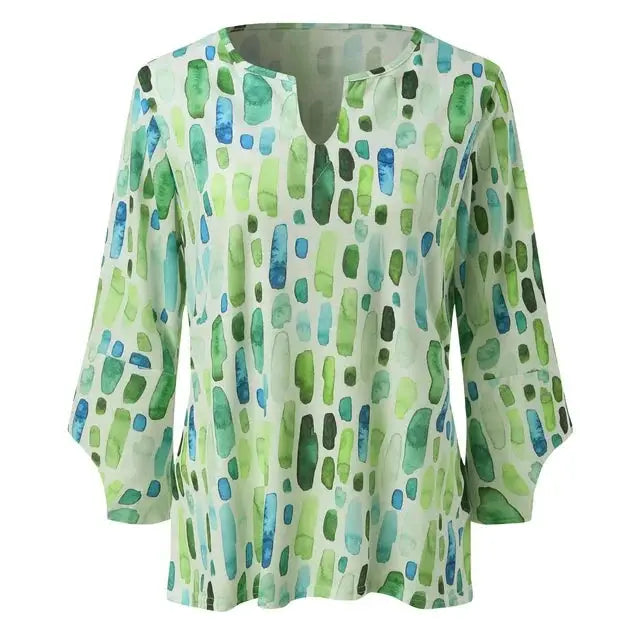 Women’s silk cotton blouse from LondonLaneStore featuring a loose-fit summer top with short sleeves and elegant design.