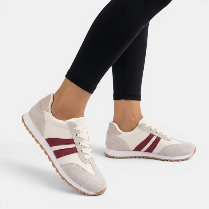 Women's lightweight fabric slip-on sneakers by LondonLaneStore, featuring comfortable orthopedic design for casual everyday wear.