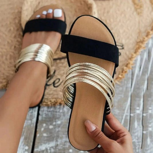 Women’s soft suede orthopedic sandals by LondonLaneStore, lightweight slip-ons designed for summer comfort and support.