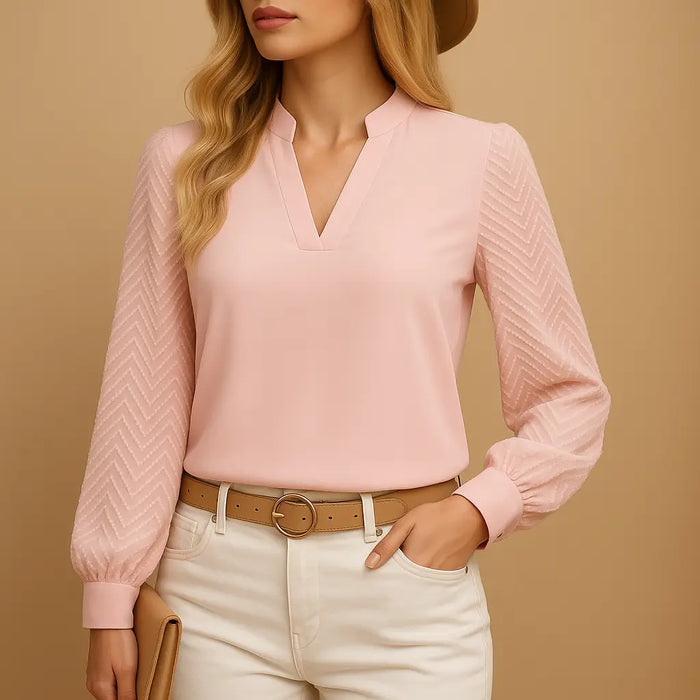 Women’s soft viscose V-neck top with a flowy, relaxed fit, perfect for all seasons, from LondonLaneStore.