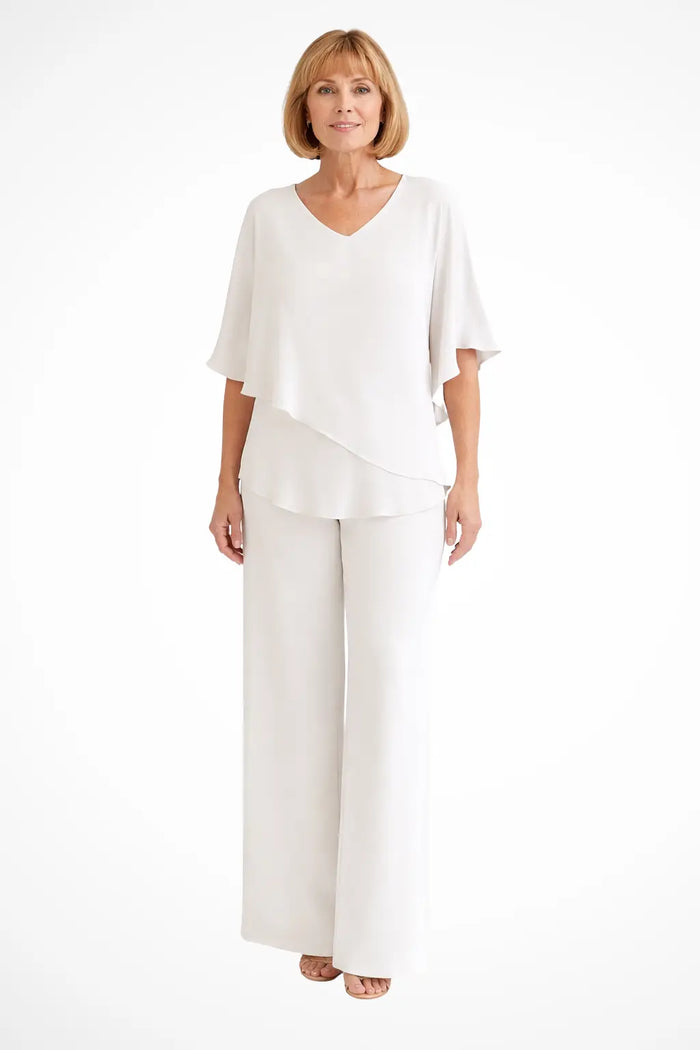 Women's cobalt blue loungewear set with relaxed batwing top and wide-leg trousers, casual and comfortable women's suit from LondonLaneStore.