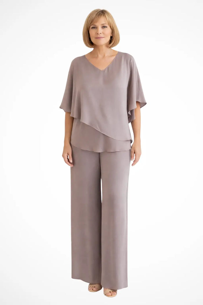 Women’s solid cobalt blue loungewear set with relaxed batwing top and wide-leg trousers, perfect for comfortable casual wear.