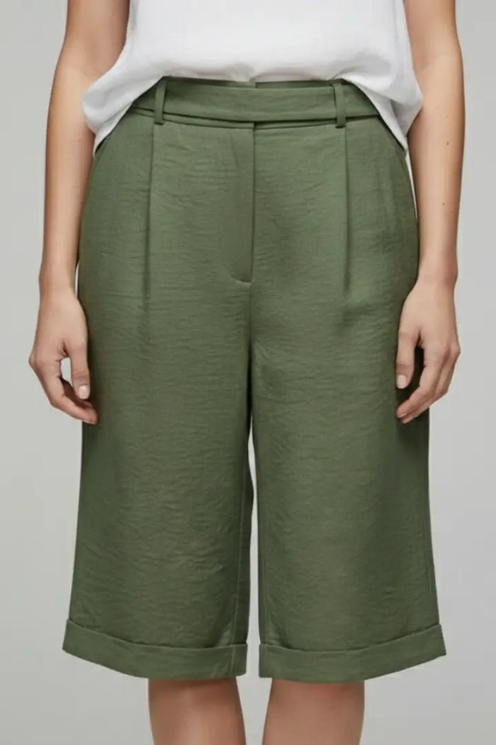 Women's tailored high-waist cotton shorts by LondonLaneStore, stylish casual summer bottoms with structured fit and clean design.
