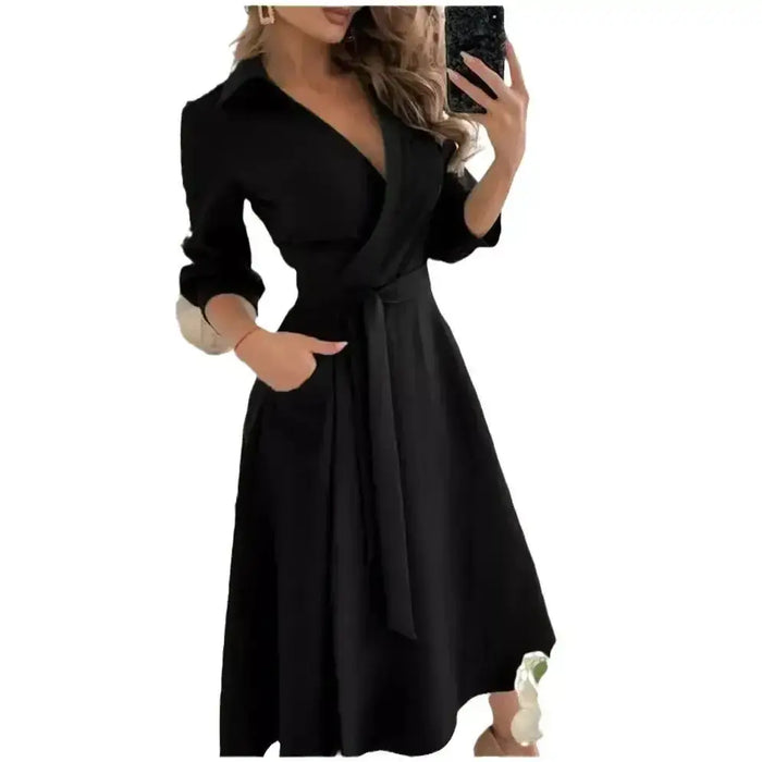 Women's structured fabric blazer dress with tailored fit and belted design, featuring elegant style perfect for formal occasions.