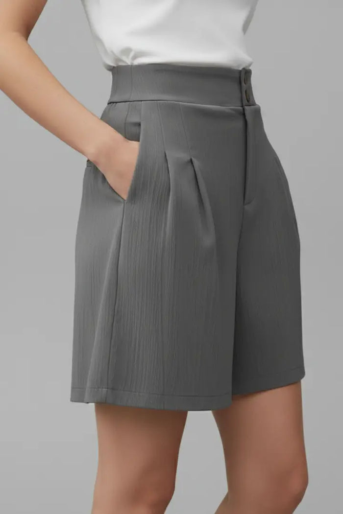 Women's high-waist shorts by LondonLaneStore featuring a modern, relaxed fit perfect for summer casual wear.