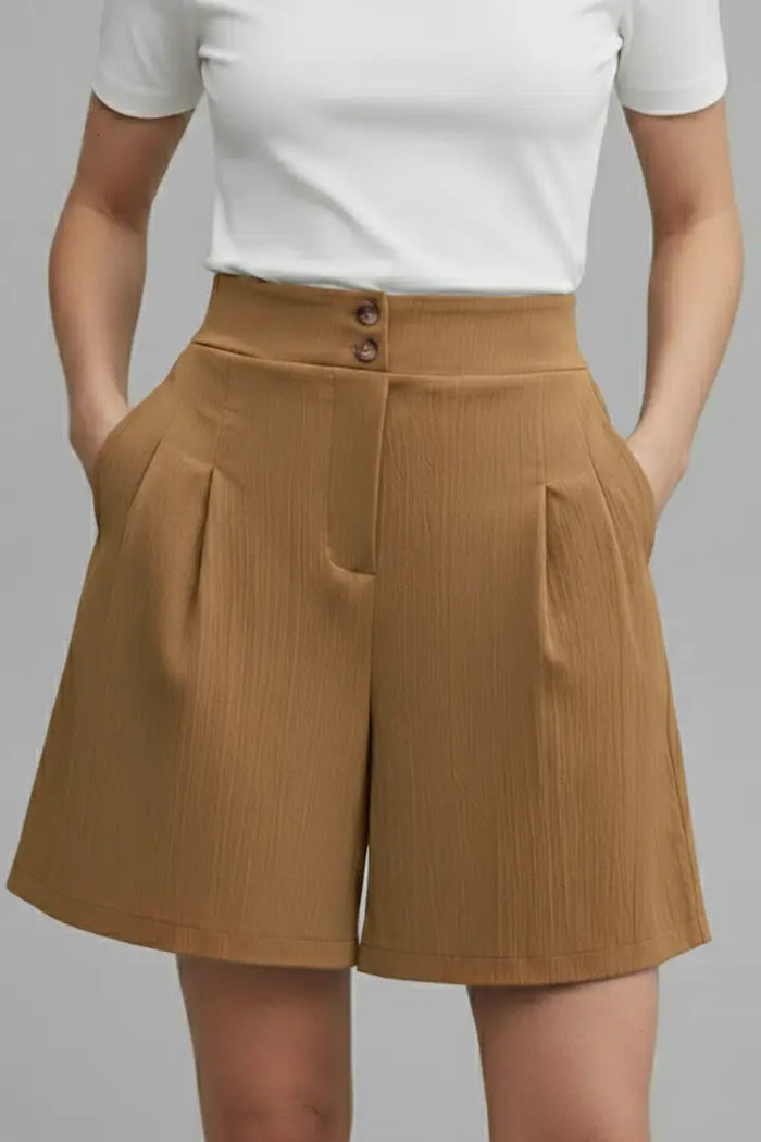 Stylish women's high-waist shorts with a modern relaxed fit, perfect for summer, by LondonLaneStore.