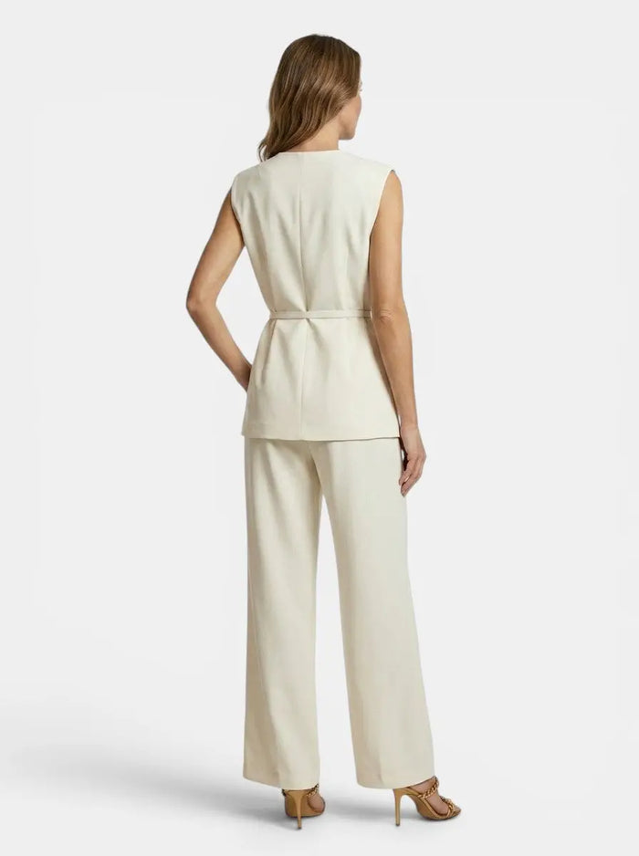 Women's structured two-piece set from LondonLaneStore featuring a tailored sleeveless top and wide-leg trousers in polyester.