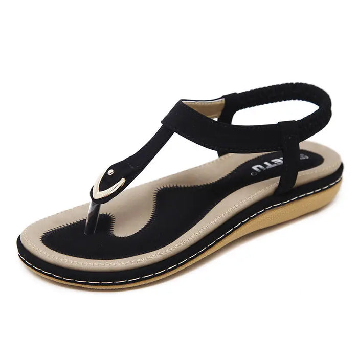 Women’s synthetic orthopedic arch support sandals from LondonLaneStore, featuring elegant, comfortable flat footwear for everyday wear.