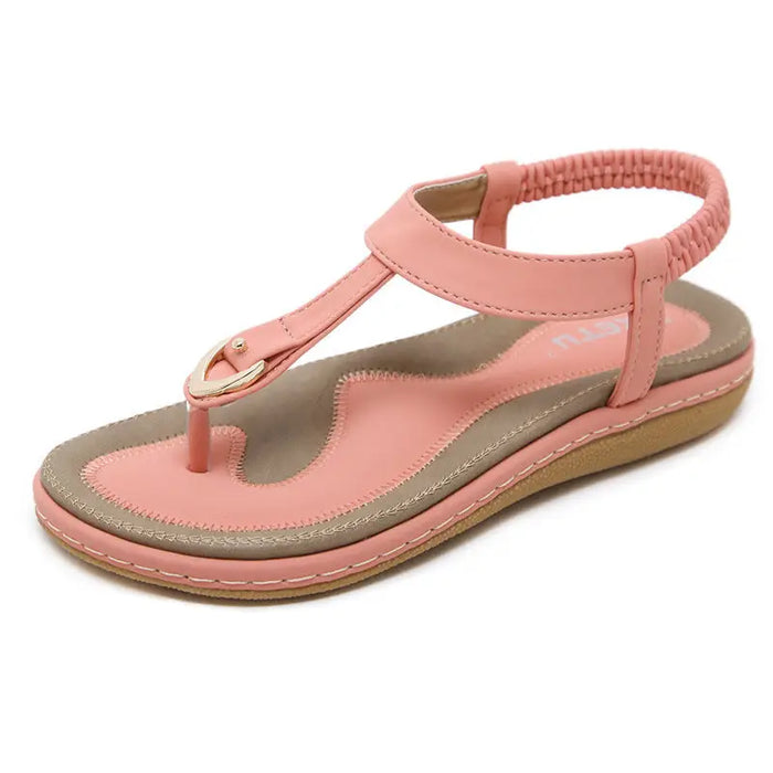 Elegant women's synthetic arch support sandals from LondonLaneStore, featuring comfortable flat footwear with orthopedic design.