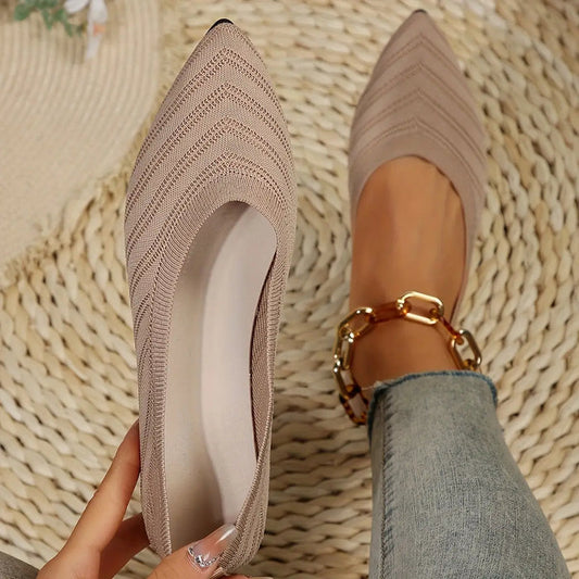 Elegant women's synthetic leather flat shoes designed for comfort and casual style, ideal for everyday orthopedic footwear.