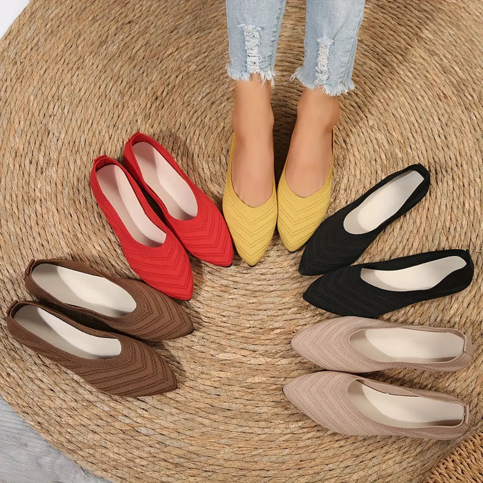 Women's synthetic leather flat shoes by LondonLaneStore, comfortable elegant casual orthopedic footwear with a sleek design.