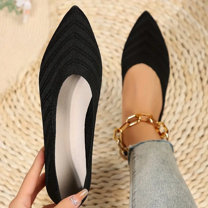 Women's synthetic leather flat shoes from LondonLaneStore, comfortable and elegant casual orthopedic footwear for everyday wear.