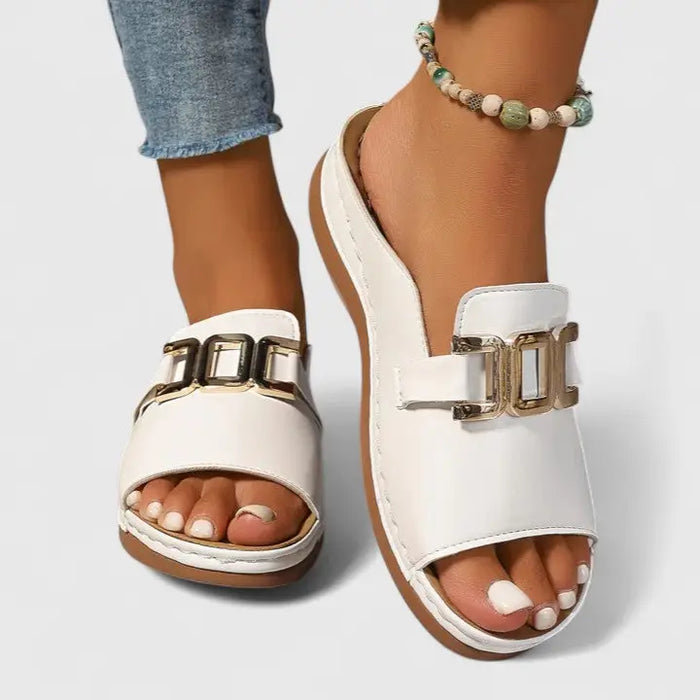 Women's synthetic orthopedic sandals by LondonLaneStore, featuring a comfortable and elegant summer footwear design.