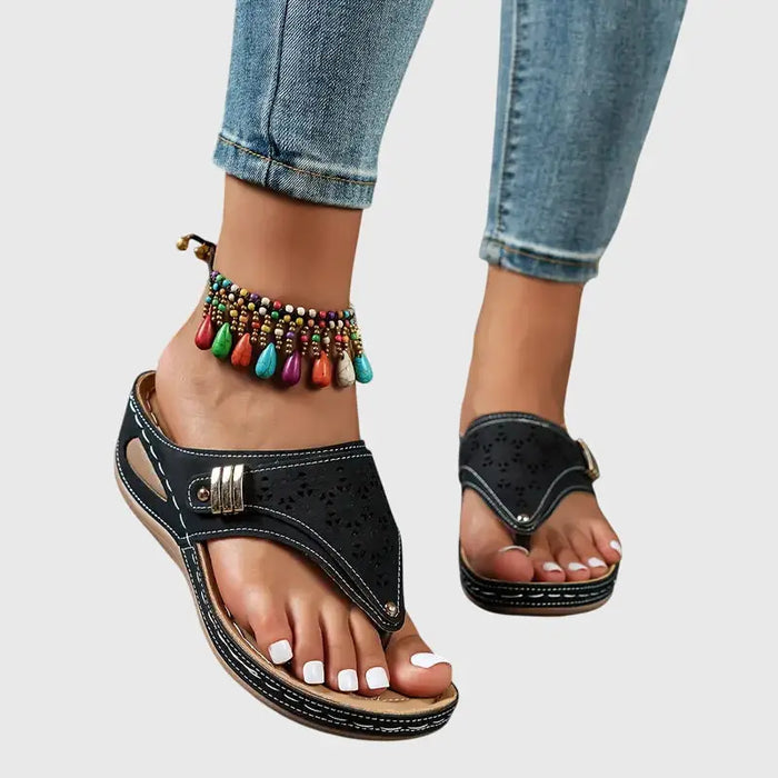 Women’s synthetic orthopedic sandals from LondonLaneStore, slip-on wedge footwear with comfortable support and stylish design.