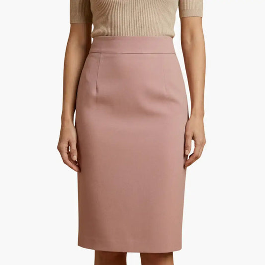 Women's woven midi skirt with a flared hemline and pockets, featuring a comfortable casual design from LondonLaneStore.
