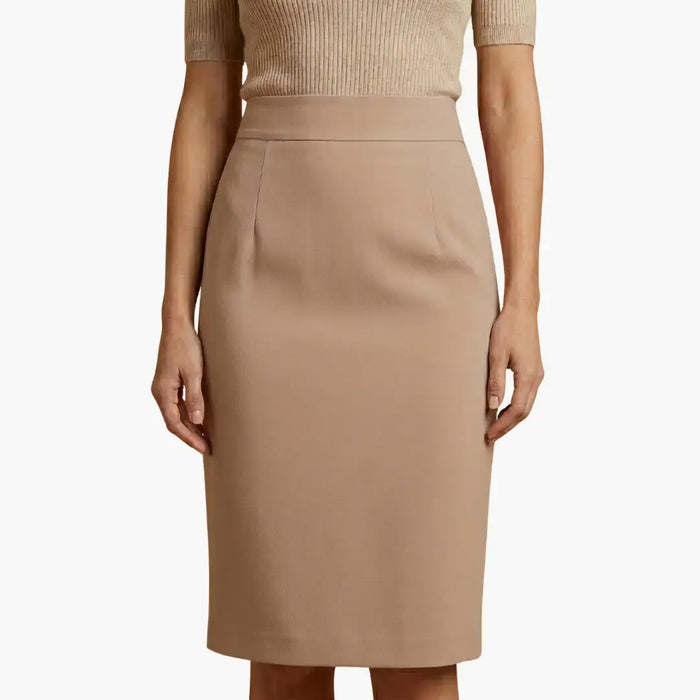 Women’s woven midi skirt with a flared hemline and pockets, casual and comfortable, from LondonLaneStore.