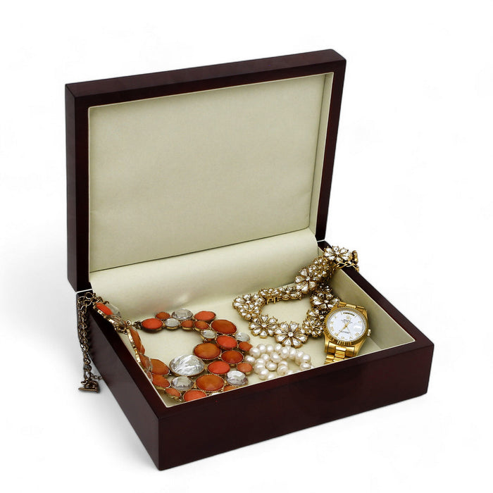 WOOD BOXES COLLECTION: Lined large wood box with printed tile - Carara White Marble by Marmo di Carrara