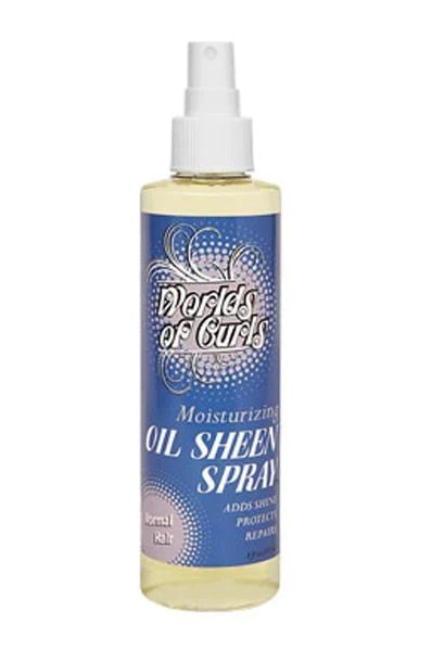 WORLDS OF CURLS Moisturizing Oil Sheen Spray (8oz) - Regular Hair