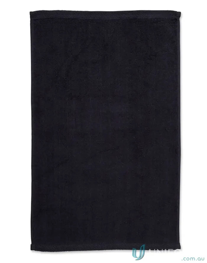 Black terrycloth towel from Yarn Dyed Cotton Hand Towel collection, dyed cotton hand accessory