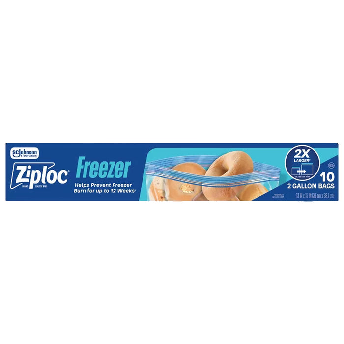 Ziploc 2 Gallon Freezer Bags, 10ct - 9 Pack
