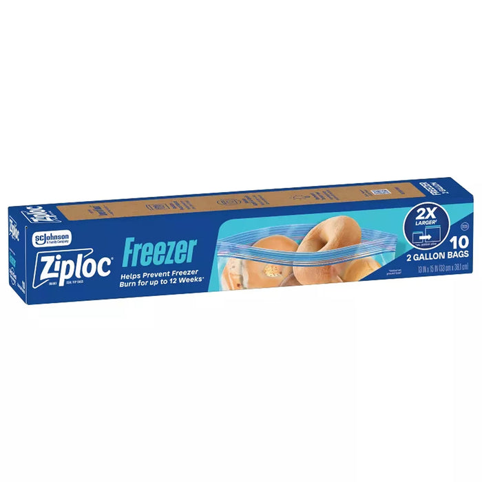 Ziploc 2 Gallon Freezer Bags, 10ct - 9 Pack