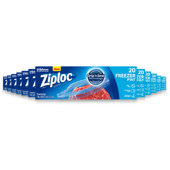 Ziploc Pint Freezer Bags, 20ct - 12 Pack
